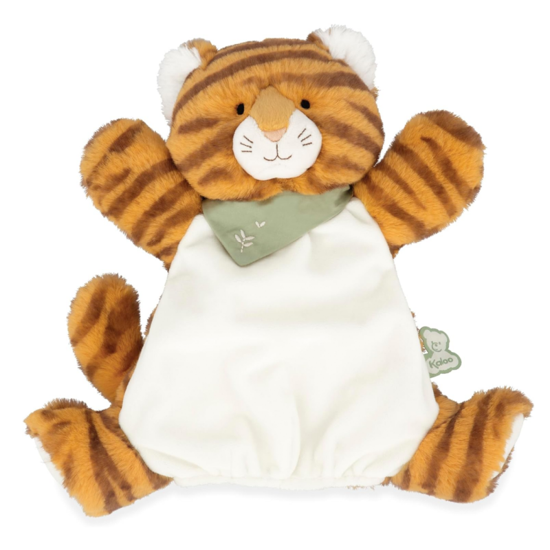  les amis papaye tigre marionnette orange 25 cm 